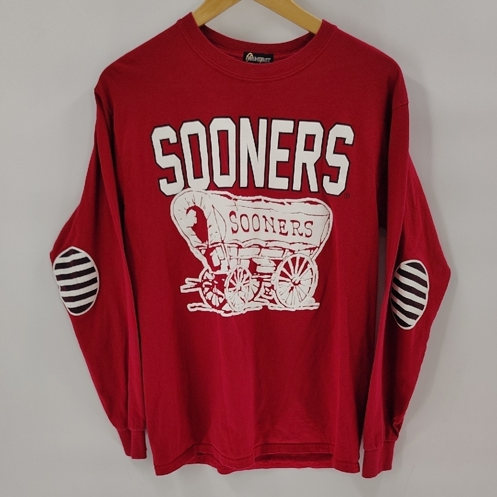 GameDay Couture OU Sooners Tee Elbow Patches Schooner Long Sleeve